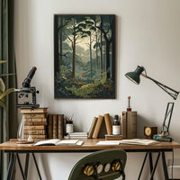 Serene Forest Escape Illustration National Park Poster PosterGoat