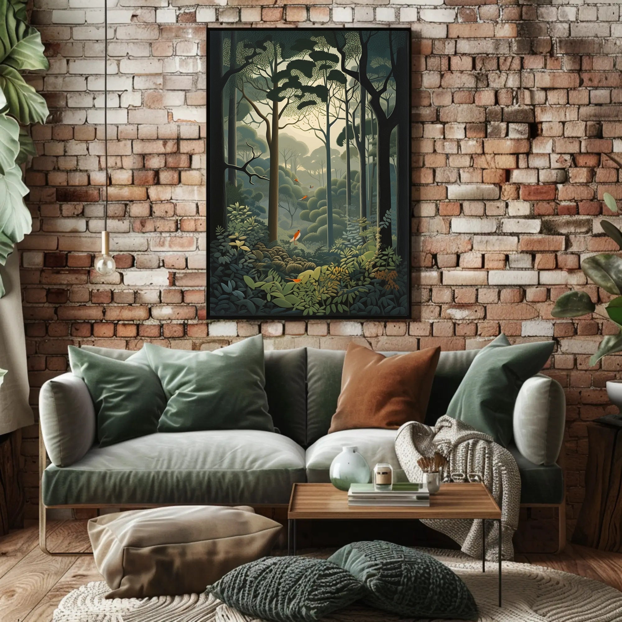 Serene Forest Escape Illustration National Park Poster PosterGoat