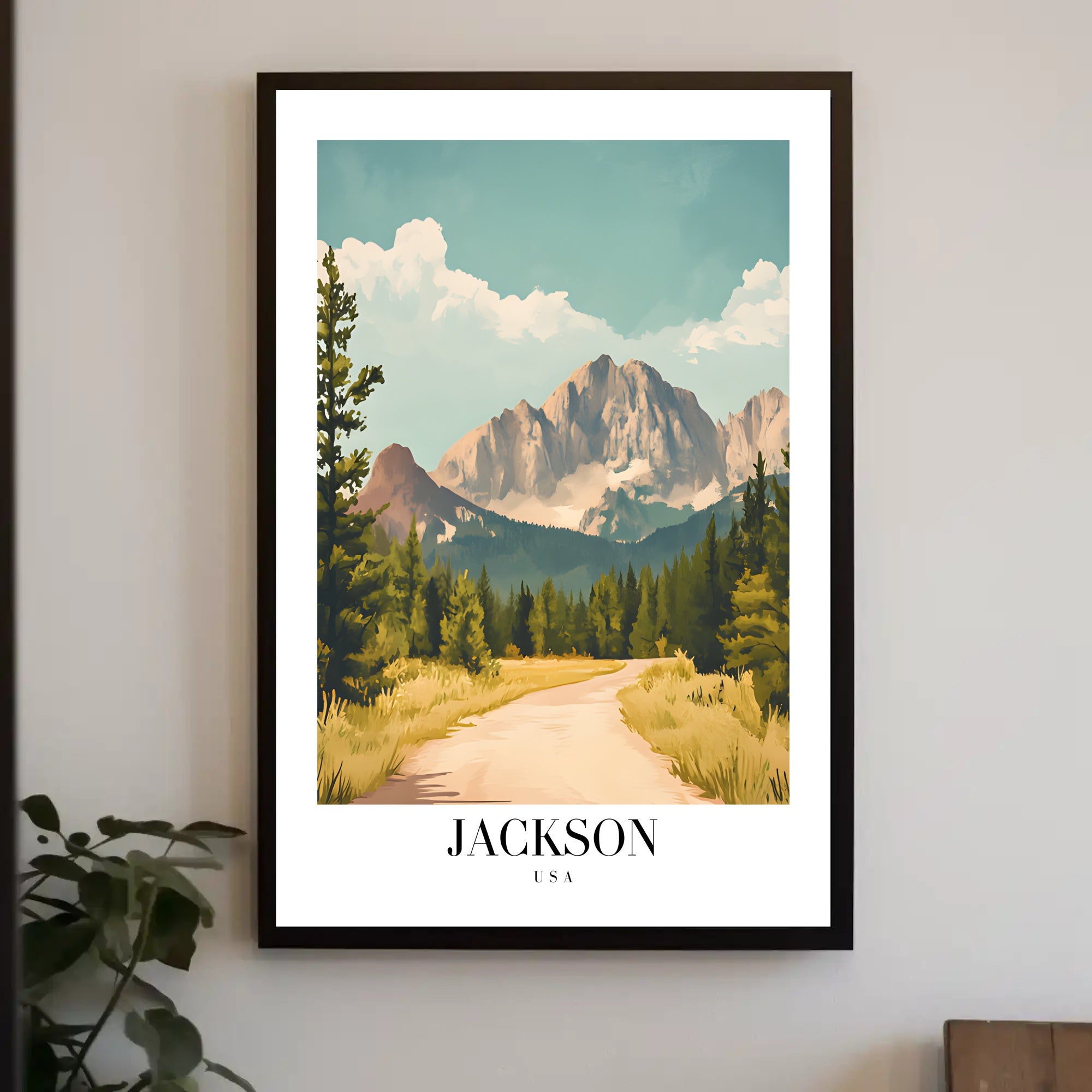 Serene Jackson Forest Pathway National Park Poster PosterGoat