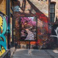 Serene Japanese Garden Scene Cultural or Heritage Poster PosterGoat