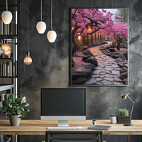 Serene Japanese Garden Scene Cultural or Heritage Poster PosterGoat