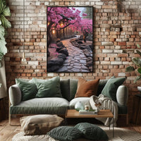 Serene Japanese Garden Scene Cultural or Heritage Poster PosterGoat