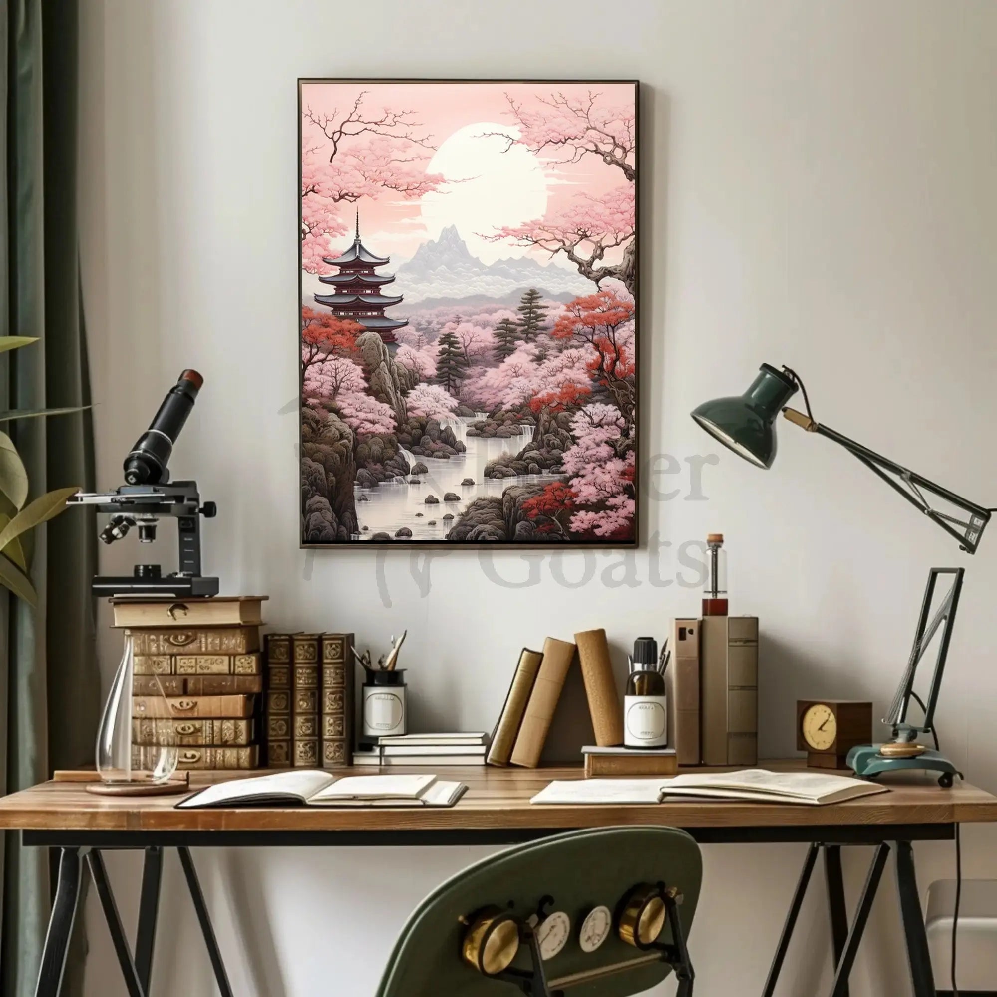 Serene Japanese Landscape Art Cultural or Heritage Poster PosterGoat