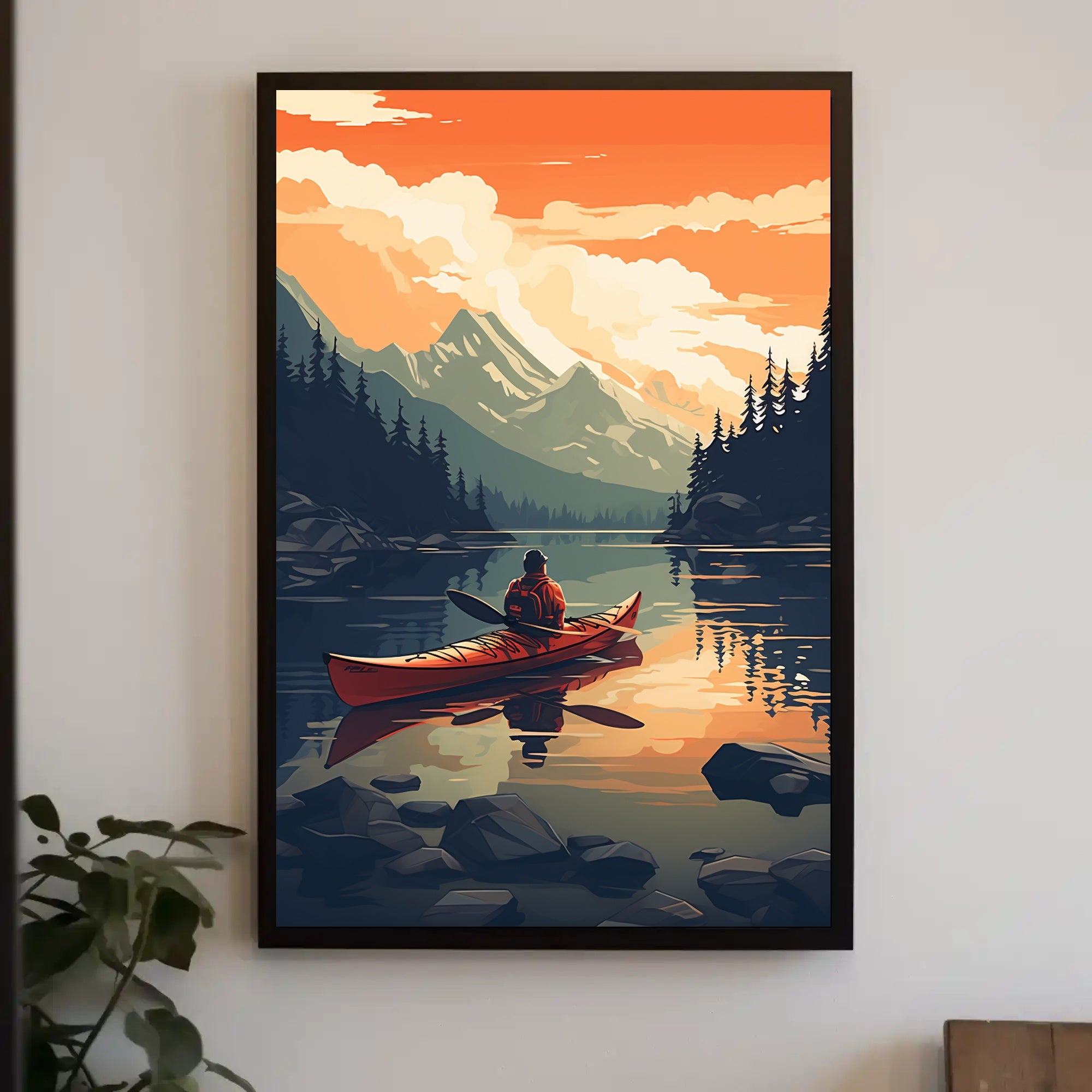 Serene Kayaking Adventure National Park Poster PosterGoat