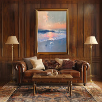 Serene Ocean Sunset Abstract Artistic Poster PosterGoat