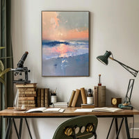 Serene Ocean Sunset Abstract Artistic Poster PosterGoat