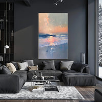 Serene Ocean Sunset Abstract Artistic Poster PosterGoat