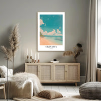 Serene Okinawa Beach Scene Travel Poster PosterGoat