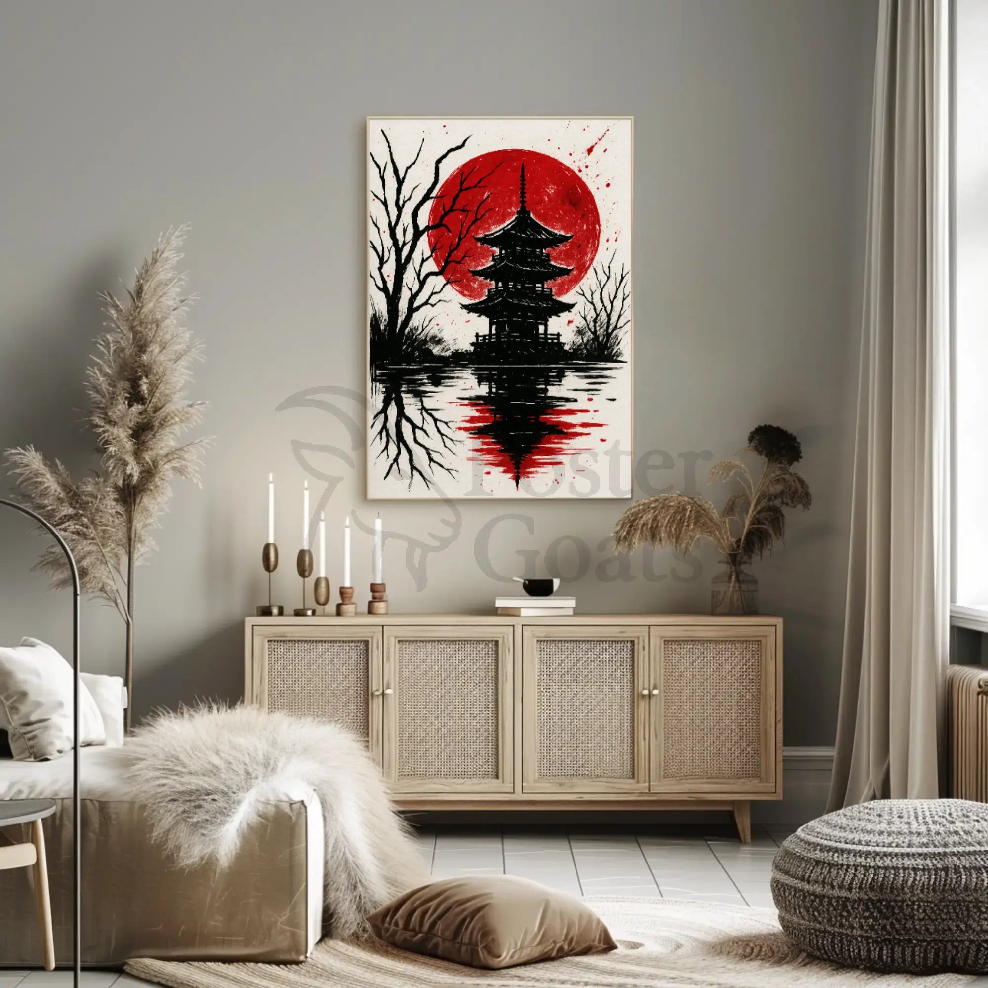 Serene Pagoda Reflection Cultural Heritage Poster PosterGoat