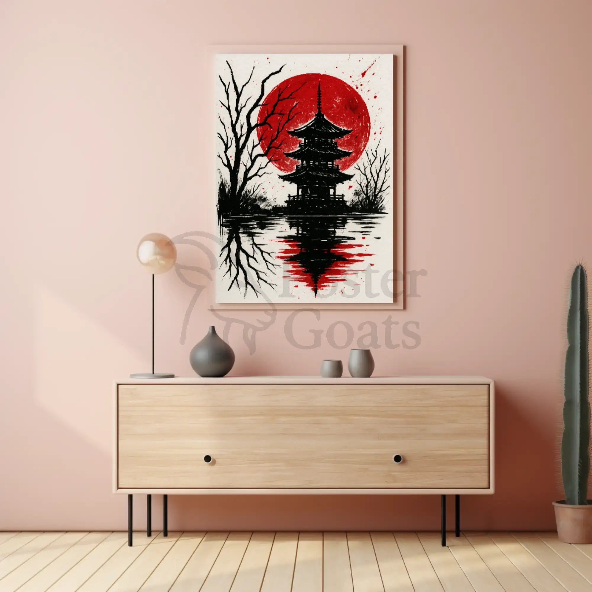 Serene Pagoda Reflection Cultural Heritage Poster PosterGoat