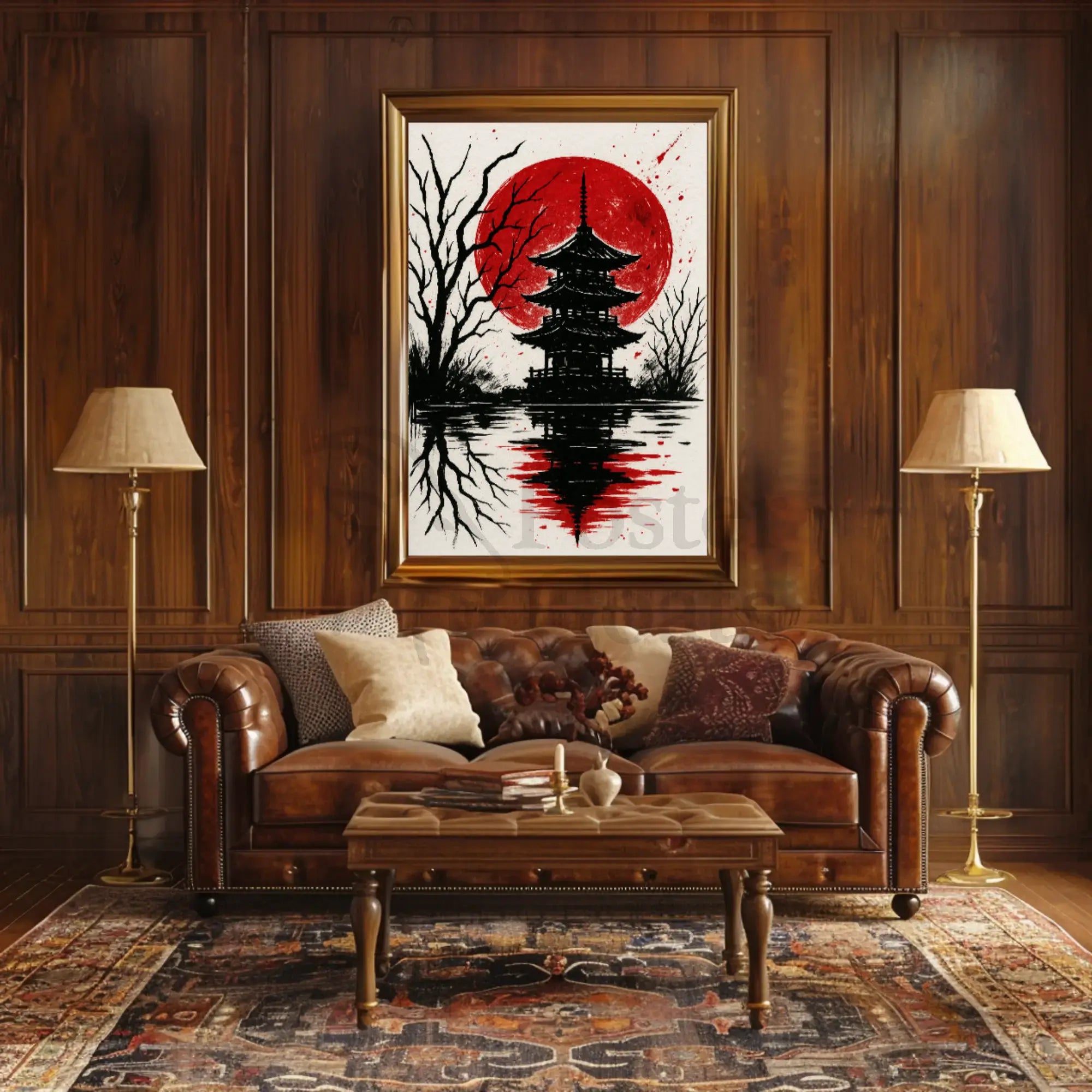 Serene Pagoda Reflection Cultural Heritage Poster PosterGoat