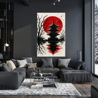 Serene Pagoda Reflection Cultural Heritage Poster PosterGoat