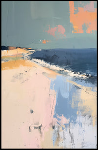 Serene Pastel Abstract Seascape Art Print - Abstract Poster PosterGoat