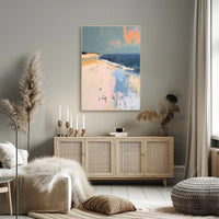Serene Pastel Abstract Seascape Art Print - Abstract Poster PosterGoat