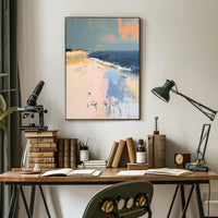 Serene Pastel Abstract Seascape Art Print - Abstract Poster PosterGoat