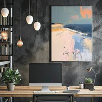 Serene Pastel Abstract Seascape Art Print - Abstract Poster PosterGoat