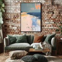 Serene Pastel Abstract Seascape Art Print - Abstract Poster PosterGoat