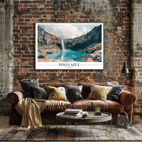 Serene Poço Azul Waterfall Travel Poster PosterGoat