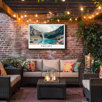 Serene Poço Azul Waterfall Travel Poster PosterGoat