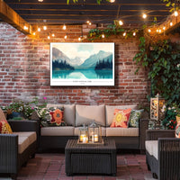 Serene Snow-Capped Banff Landscape National Park Poster PosterGoat