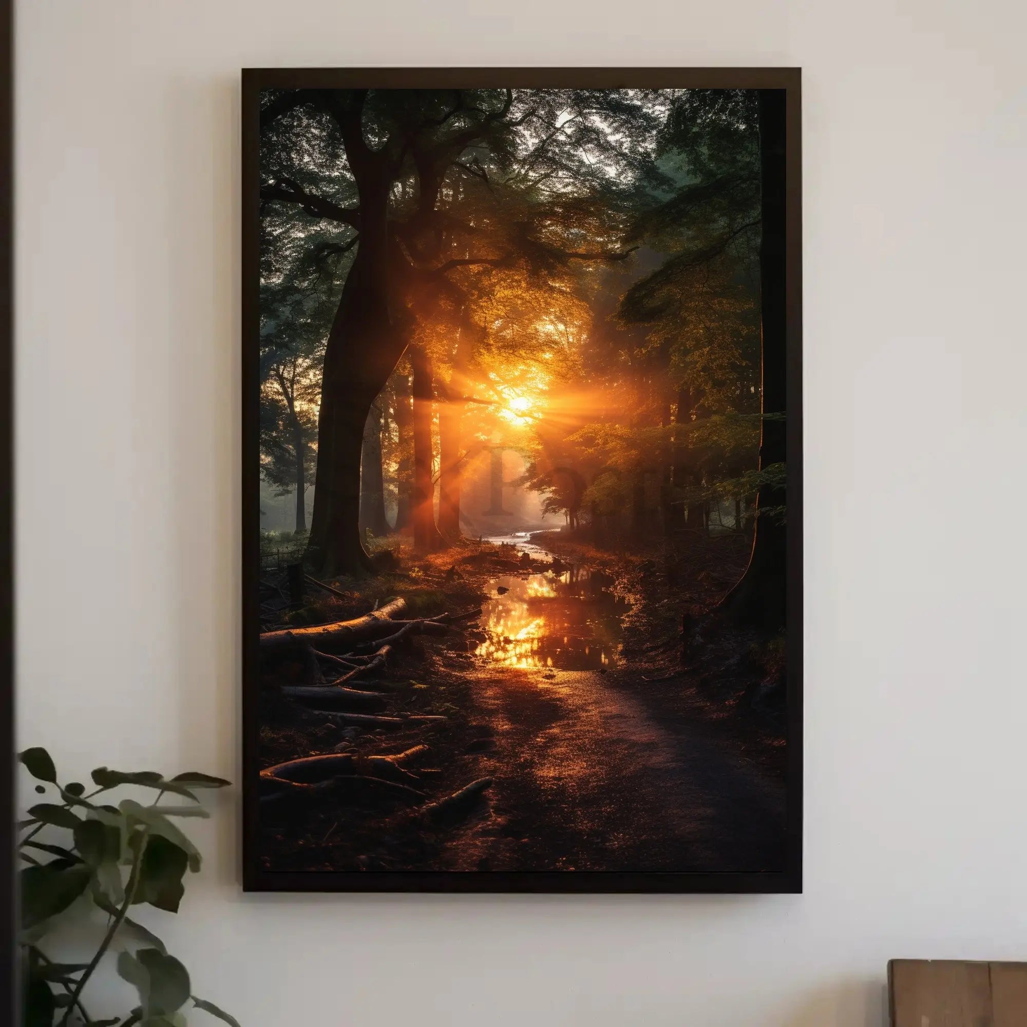 Serene Sunrise Forest Art Print National Park Poster PosterGoat