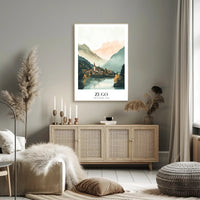 Serene Swiss Village by Zugo Travel Poster PosterGoat