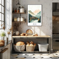 Serene Swiss Village by Zugo Travel Poster PosterGoat