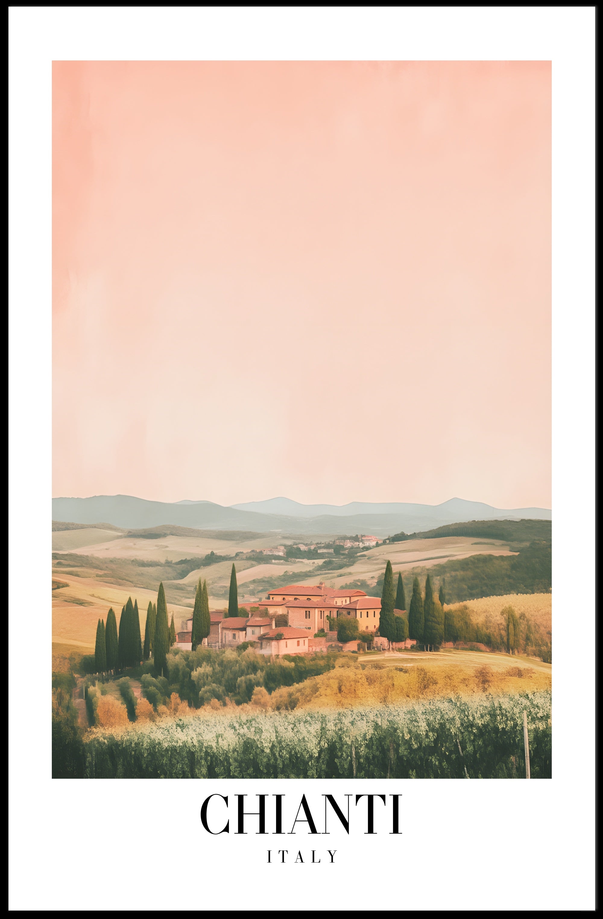 Serene Tuscan Landscape Art: Travel Poster PosterGoat