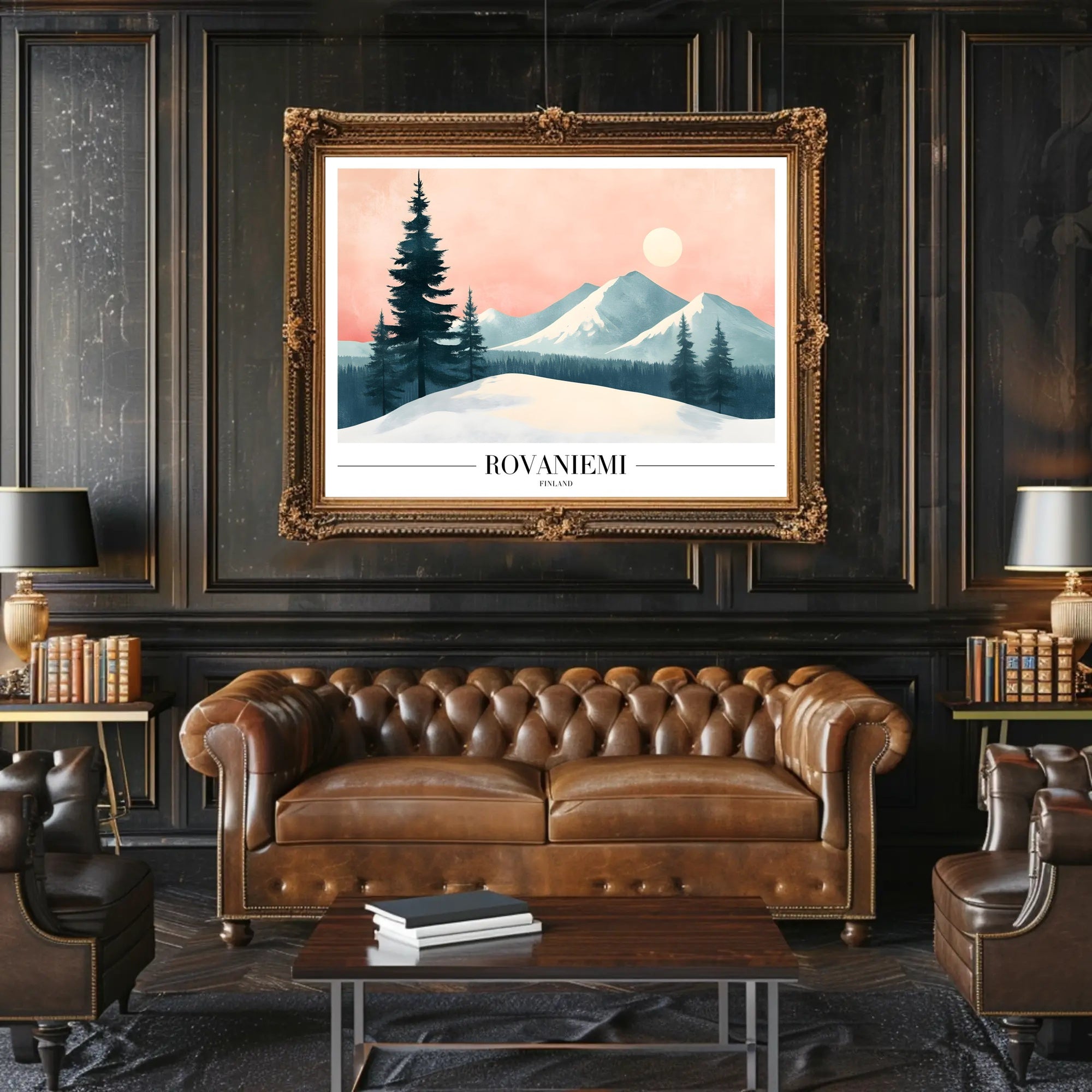 Serene Winter Landscape Nordic Travel Poster PosterGoat