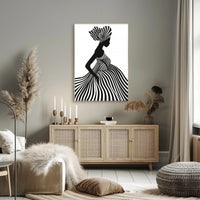 Silhouette Stripes Abstract Artistic Minimalist Modern Illustration Poster PosterGoat