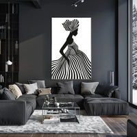 Silhouette Stripes Abstract Artistic Minimalist Modern Illustration Poster PosterGoat