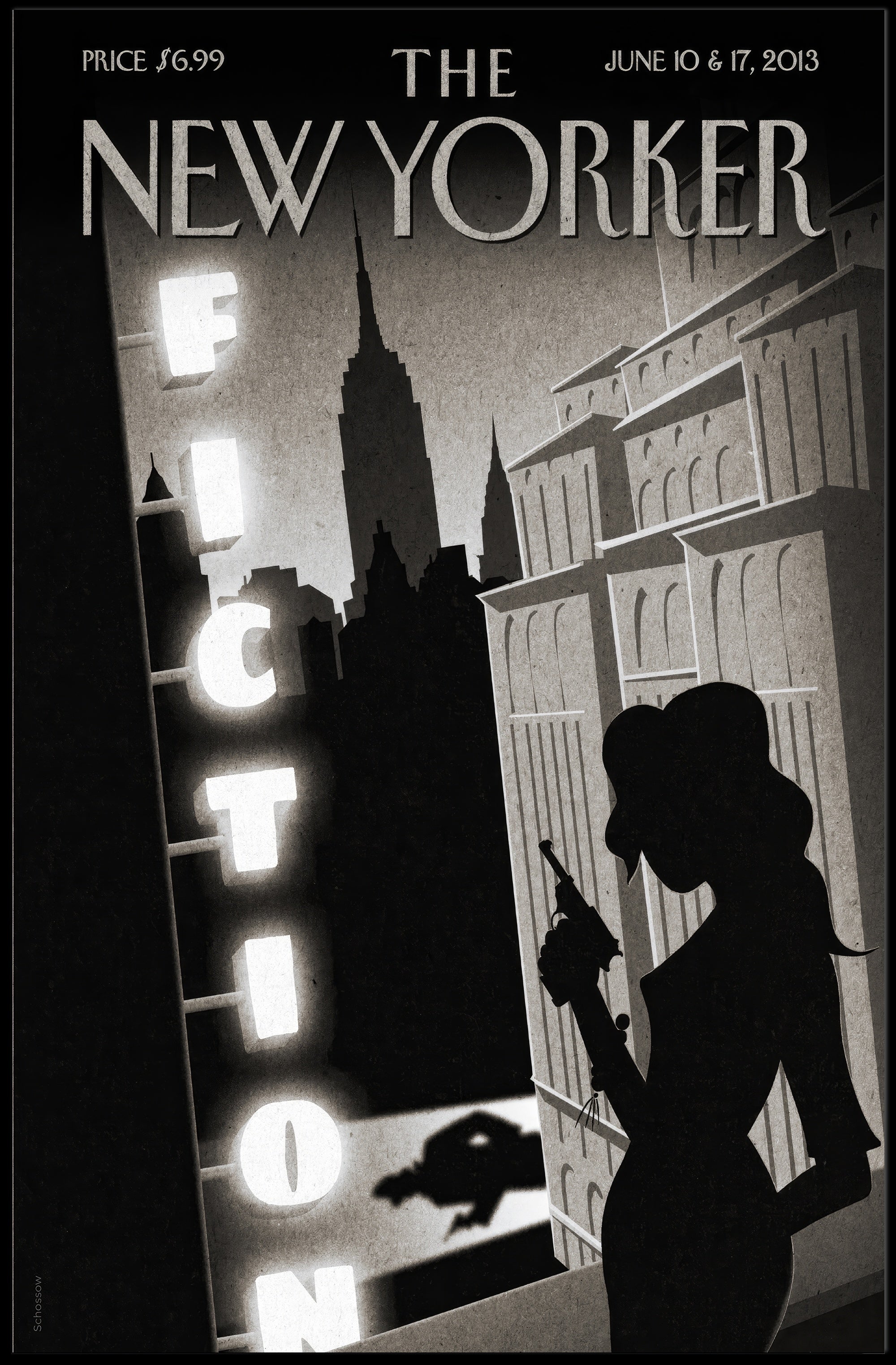 Silhouetted Figure Noir Theme New York Cultural Poster PosterGoat