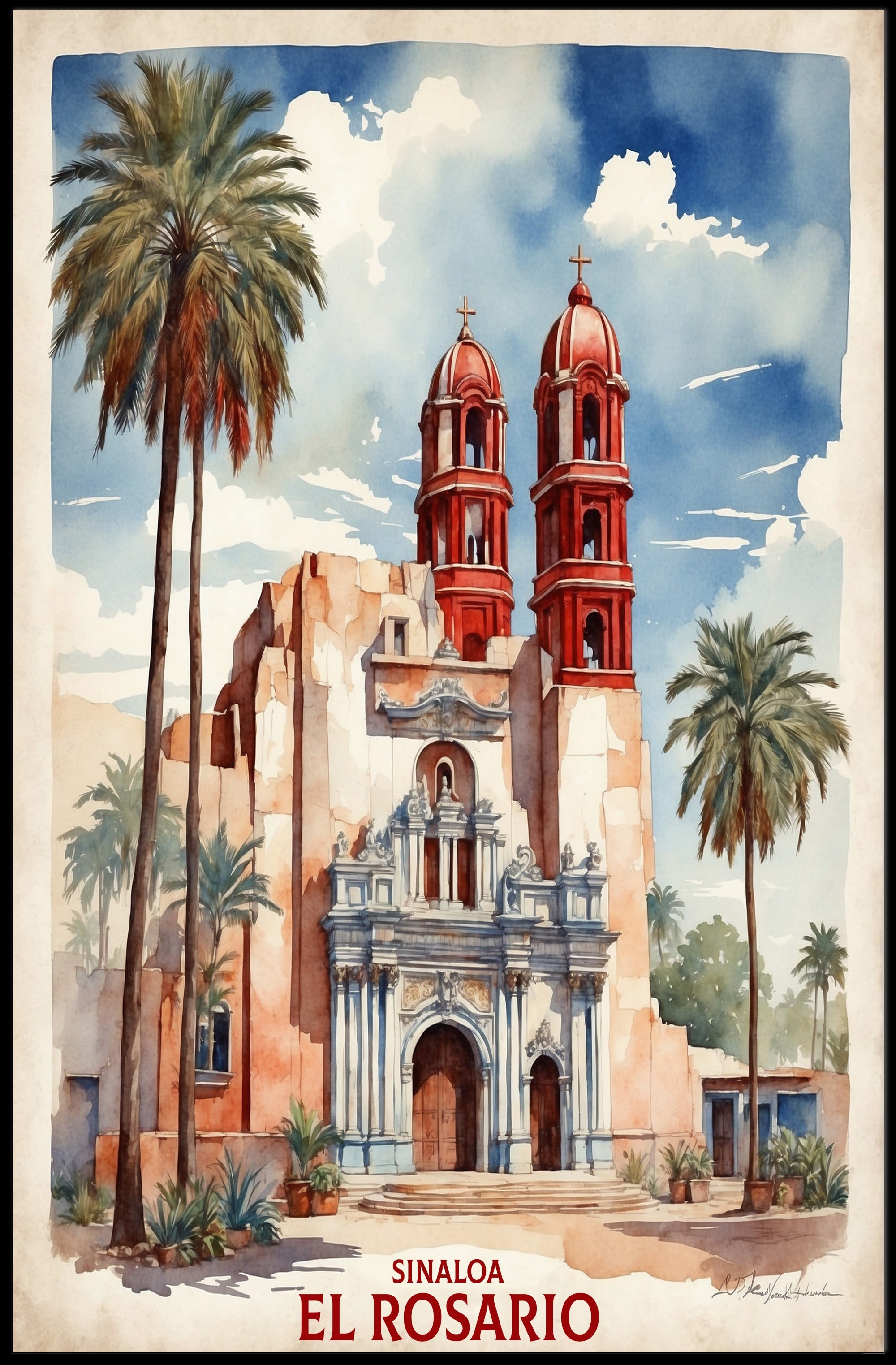Sinaloa El Rosario Vintage Travel Poster PosterGoat
