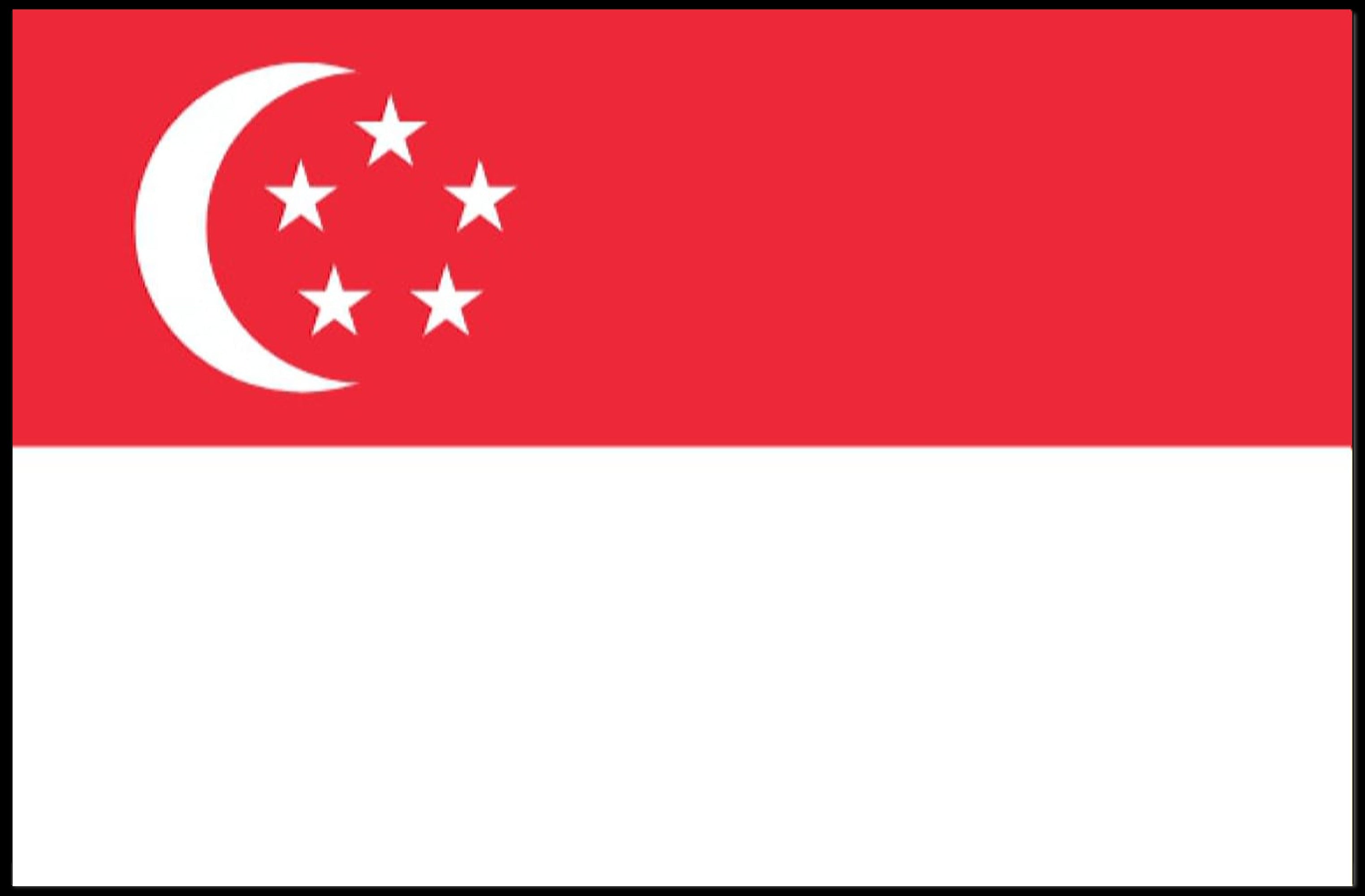 Singaporean Flag: Bold Patriotic Country Flag Poster PosterGoat