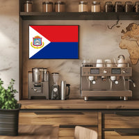 Sint Maarten National Flag Poster for Patriotic Display PosterGoat