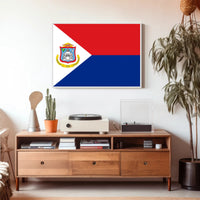 Sint Maarten National Flag Poster for Patriotic Display PosterGoat