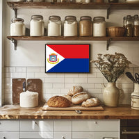 Sint Maarten National Flag Poster for Patriotic Display PosterGoat