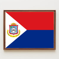 Sint Maarten National Flag Poster for Patriotic Display PosterGoat