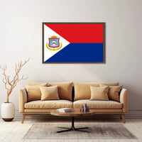 Sint Maarten National Flag Poster for Patriotic Display PosterGoat