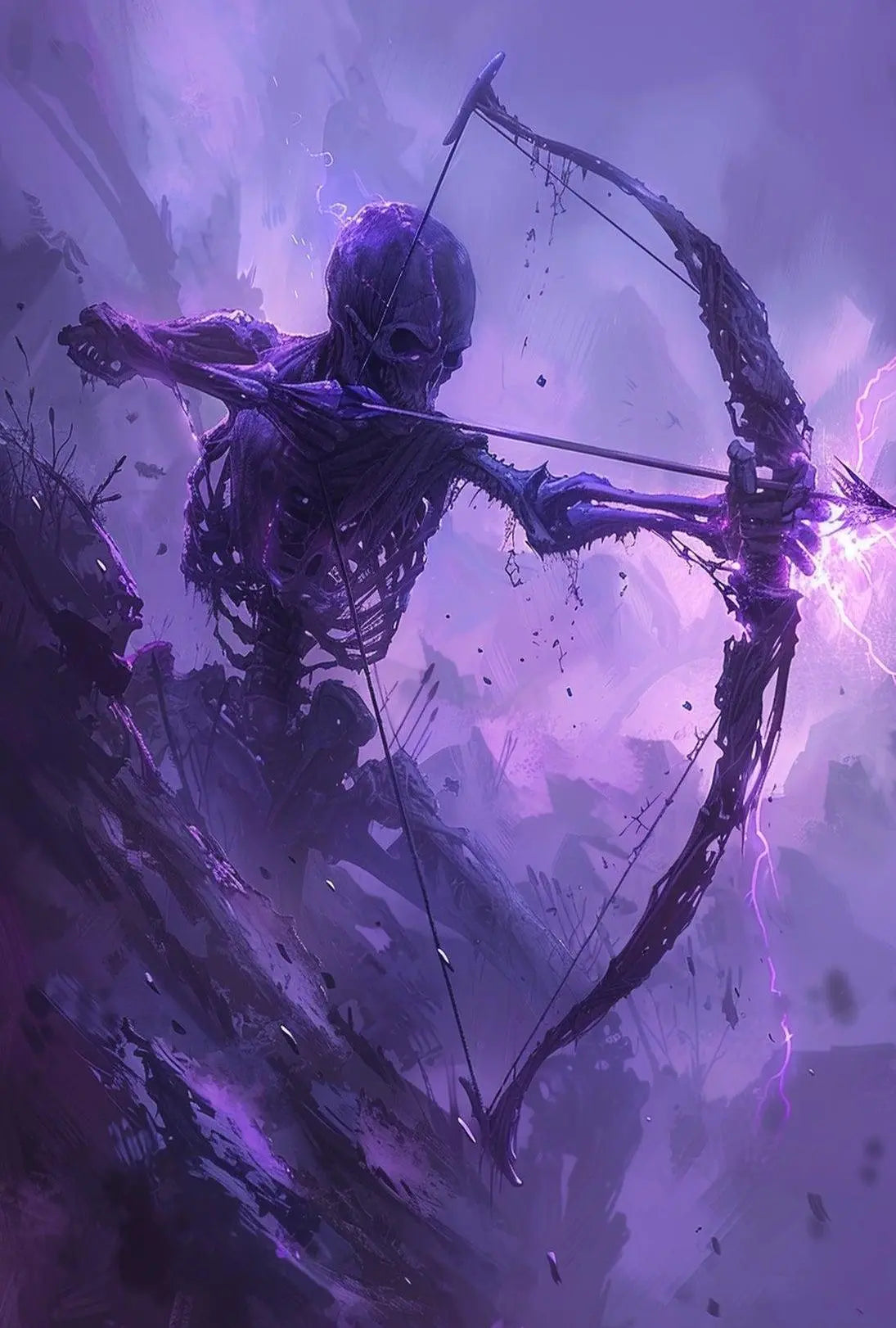 Skeleton Archer in Mystical Fantasy Art Poster PosterGoat