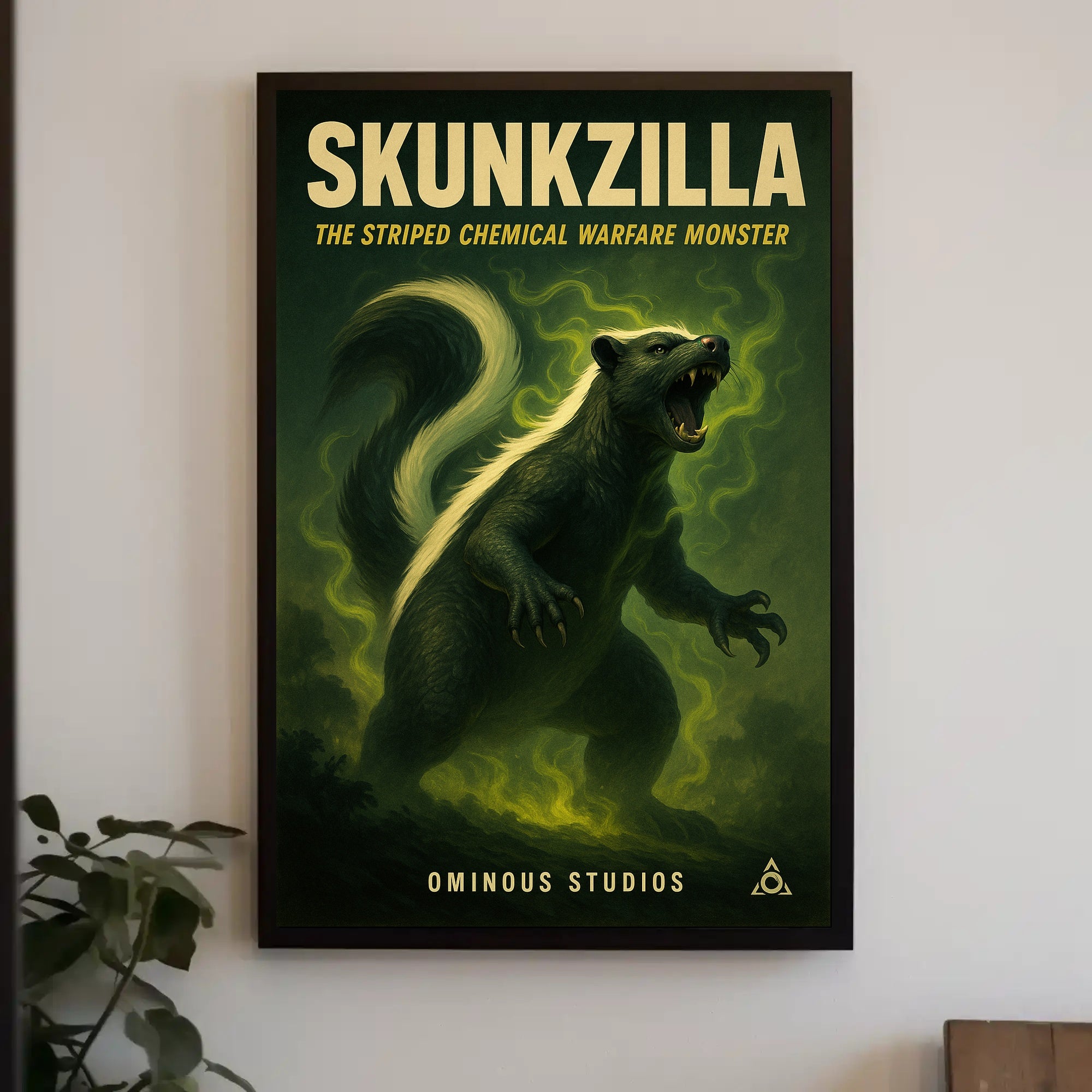 Skunkzilla The Striped Chemical Poster PosterGoat