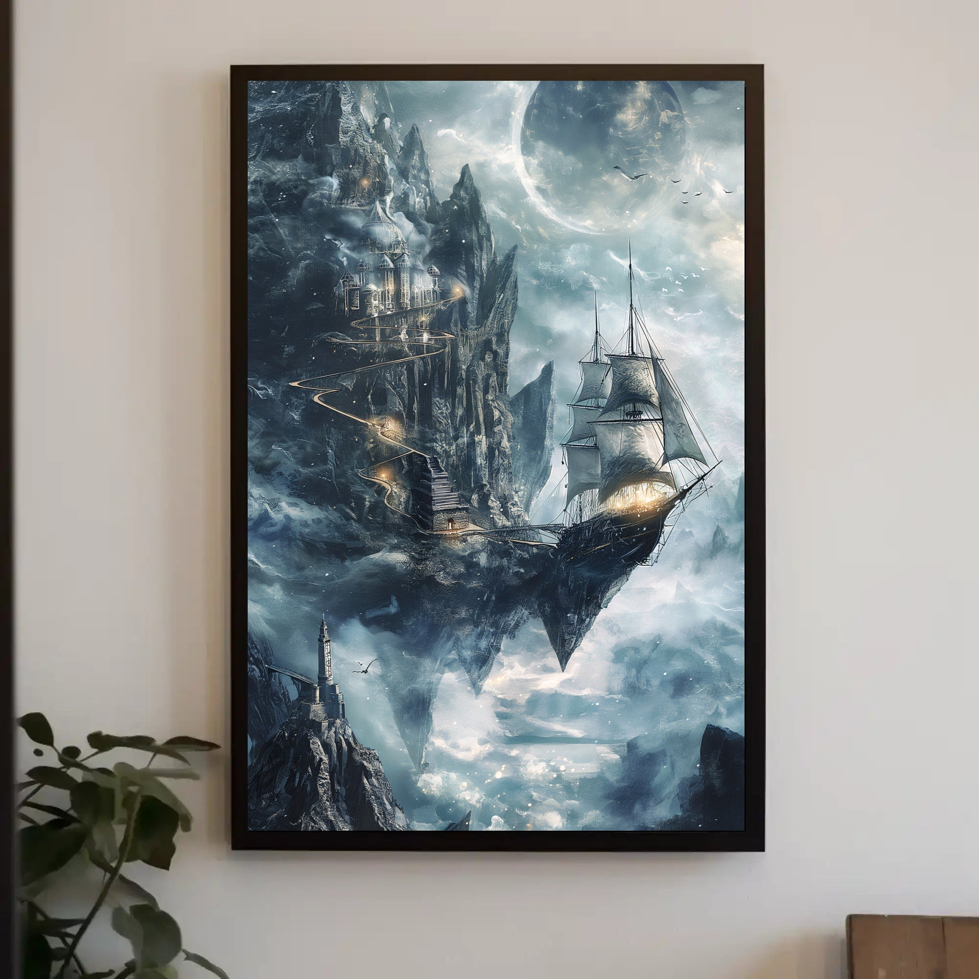 Sky-Bound Adventure: Fantasy or Mythology Poster PosterGoat