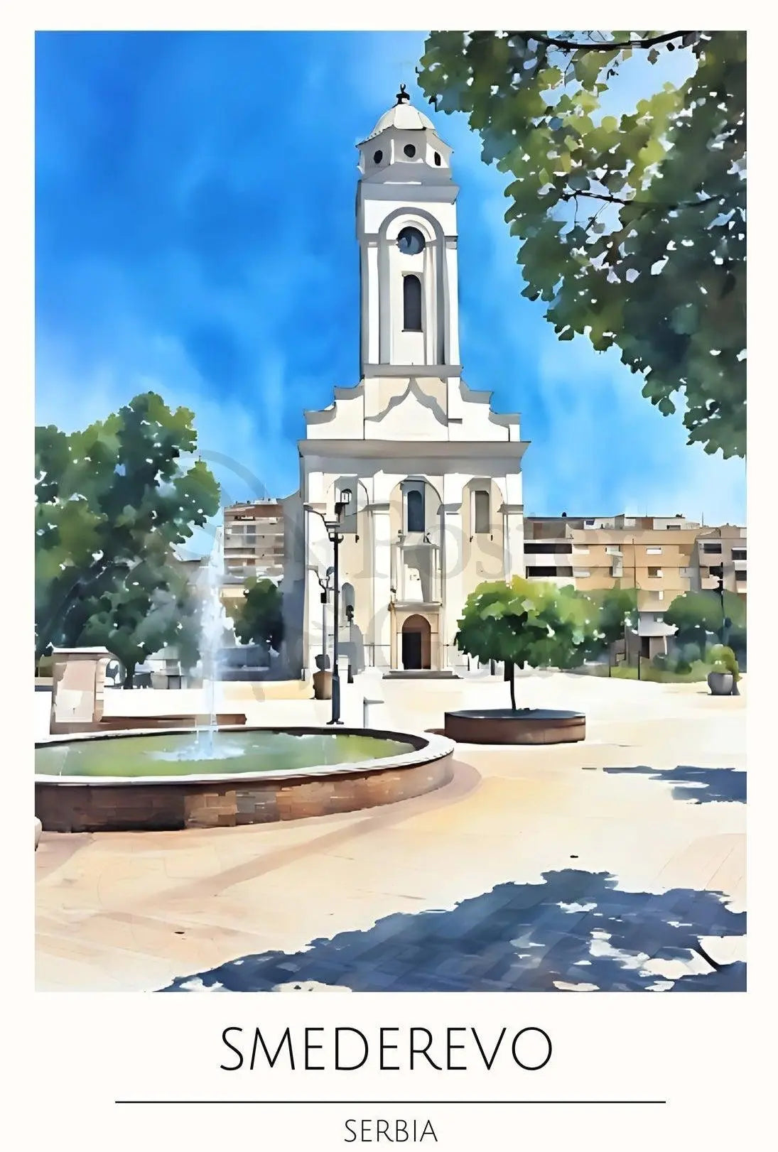 Smederevo Historical Charm Illustrated Travel Poster PosterGoat