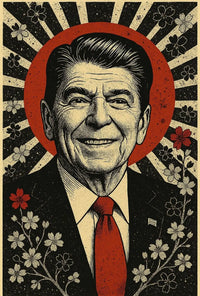 Smiling Leader Vintage Mid-Century Political Propaganda Poster PosterGoat