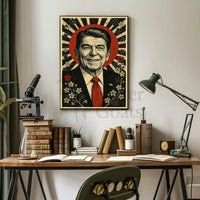 Smiling Leader Vintage Mid-Century Political Propaganda Poster PosterGoat