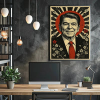 Smiling Leader Vintage Mid-Century Political Propaganda Poster PosterGoat