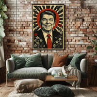 Smiling Leader Vintage Mid-Century Political Propaganda Poster PosterGoat