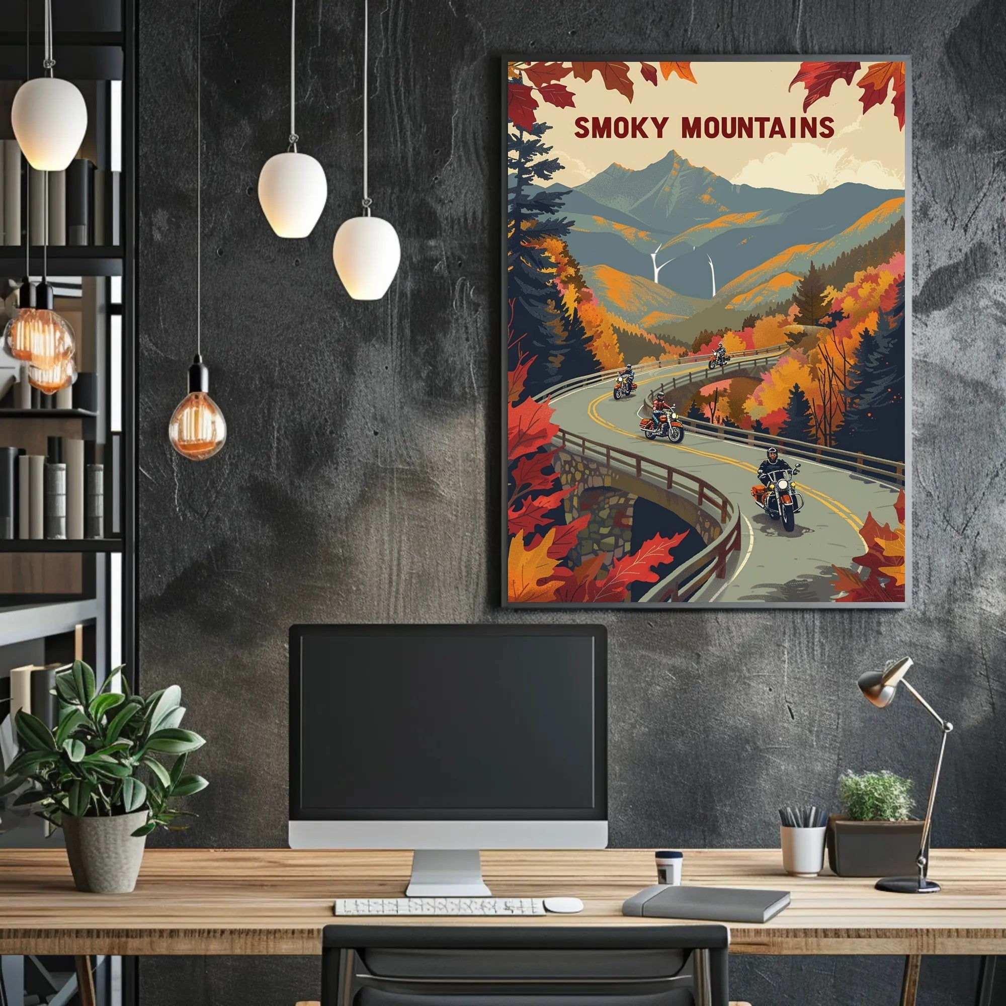 Smoky Mountains Autumn Adventure Travel Poster PosterGoat