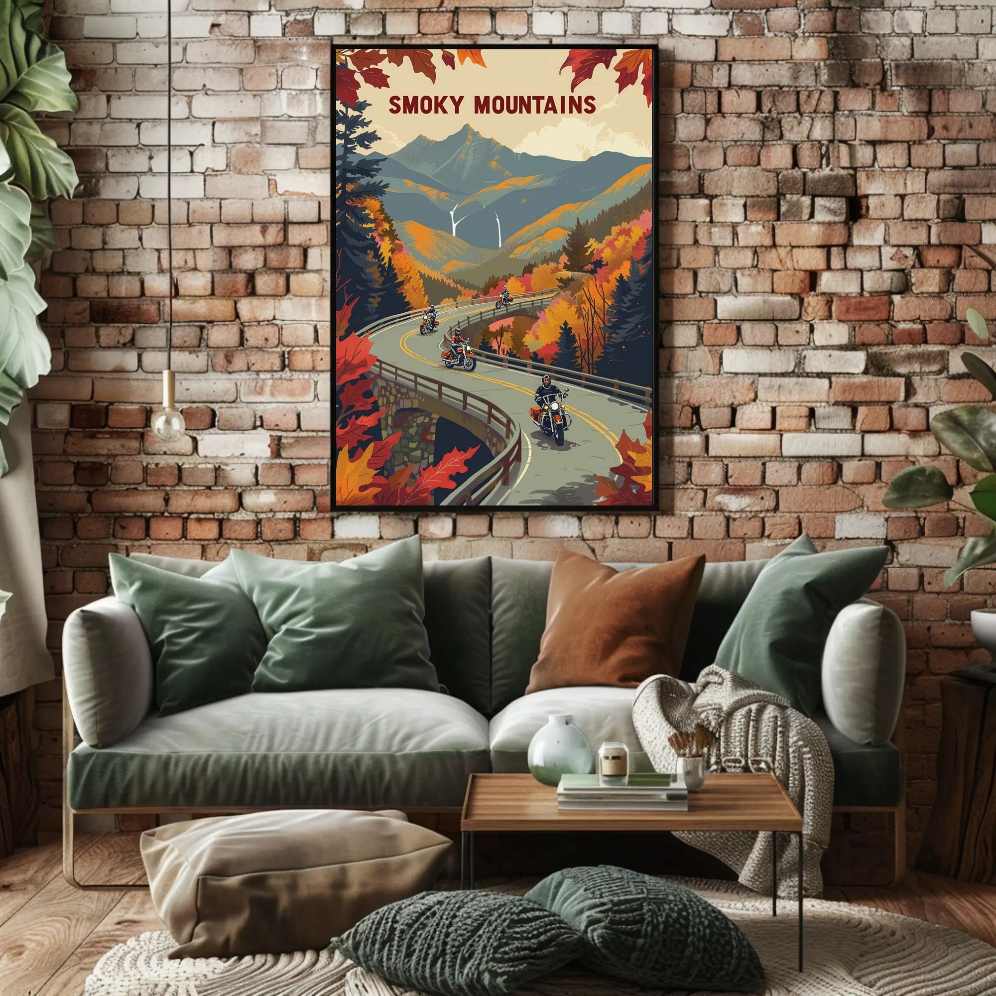 Smoky Mountains Autumn Adventure Travel Poster PosterGoat