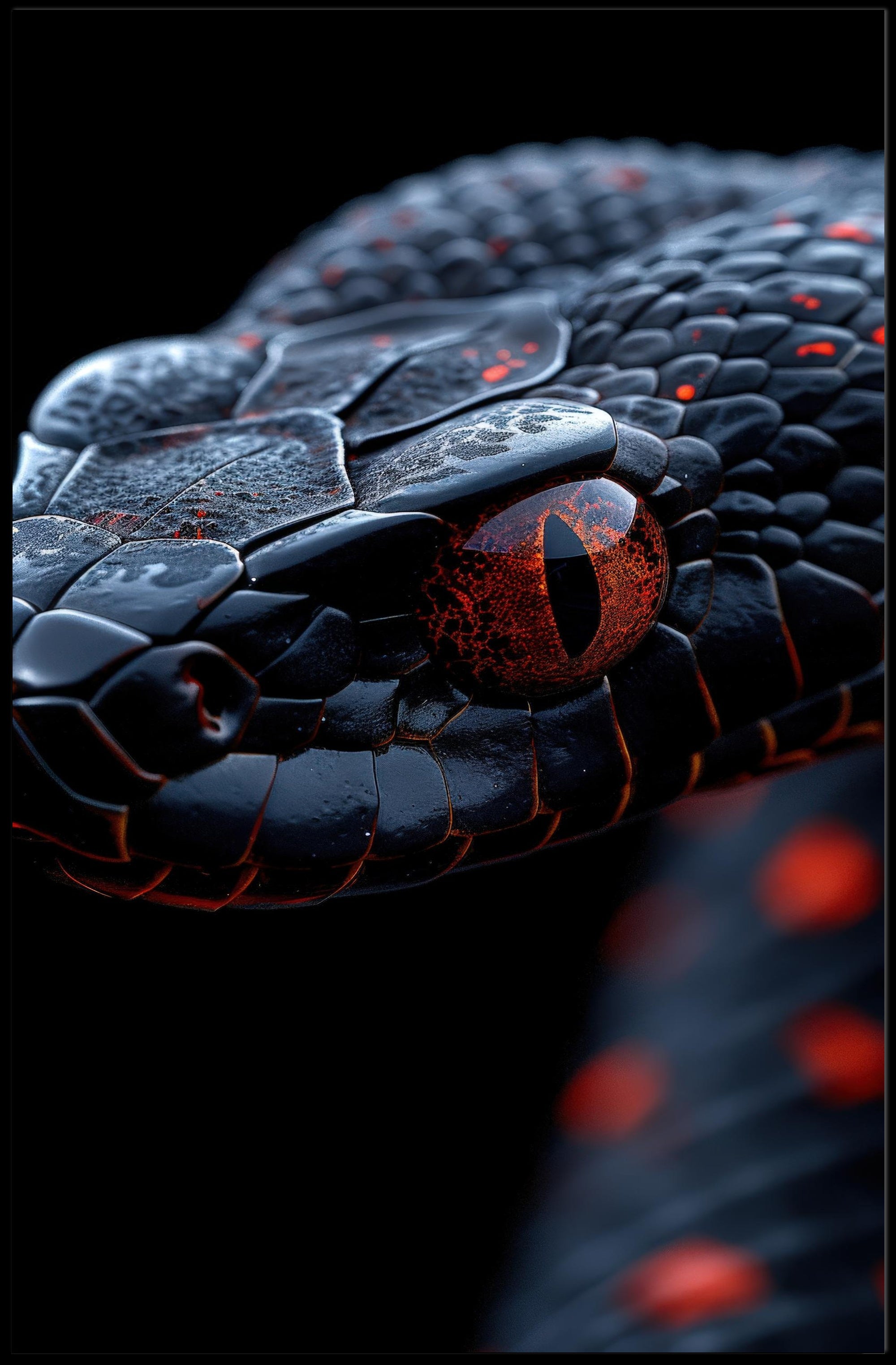 Snake's Eye Masterpiece: Hyper-Realistic Reptile Animal Poster PosterGoat